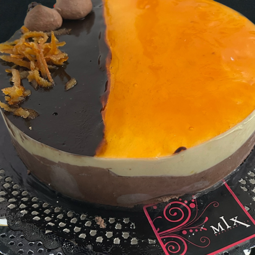 Mousse naranja y chocolate